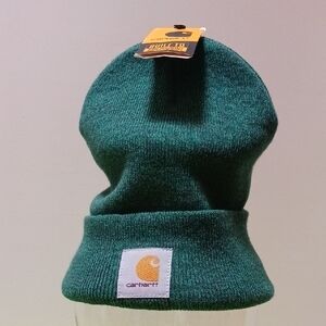 Carhartt Green Knit Cuffed Beanie Hat NWT